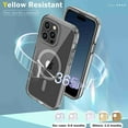 thumbnail image 5 of ELEHOLD Full Body Magnetic Case for iPhone 16 Pro Max,Built-in Front Screen Protector 360 Protection Compatible with Mag Safe Transparent Clear Shockproof Cover for iPhone 16 Pro Max,Gray, 5 of 7