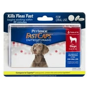 PetArmor FastCaps (Nitenpyram) Oral Flea Tablets for Medium and Large Dogs (Over 25 Pounds), 6 Tablets