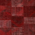 thumbnail image 1 of Ahgly Company Indoor Square Contemporary Fire Brick Red Patchwork Area Rugs, 6' Square, 1 of 6