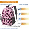 thumbnail image 3 of Purple and Pink Leopard Print 17" School Backpacks for Teens,Waterproof Oxford Fabric,S-Shape Padded Straps for School,Travel,Hiking,Camping, 3 of 6