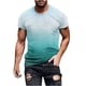 thumbnail image 1 of Mens Casual Pantalones Cortos Raya Impresión Suéter Fitness Deportes Camiseta, Poliéster Cuello Redondo Blusa para Al Aire Libre, Diario Y Primavera Verano Desgaste, 1 of 5