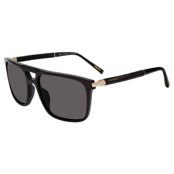 Chopard SCH311 700P 59mm Aviator Sunglasses Men's Black