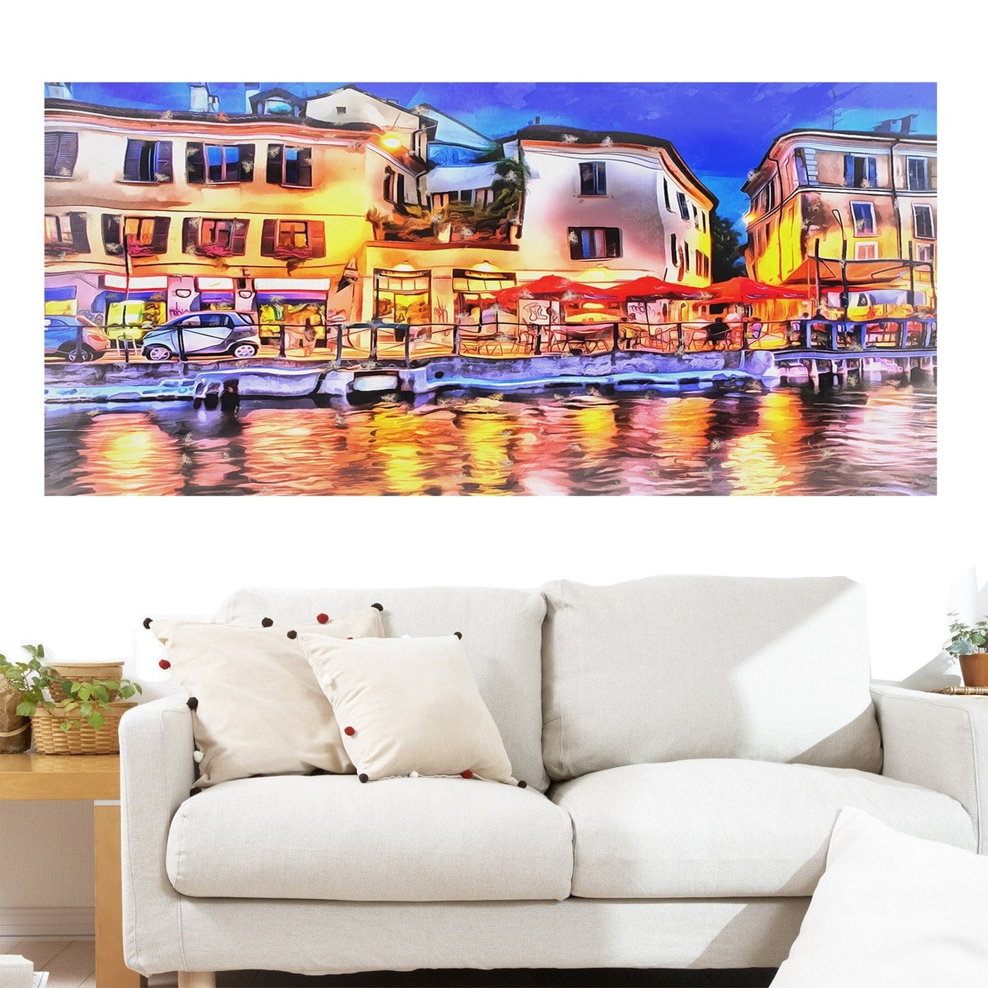 DESIGN ART Cafe on the French Riviera' Gallery-wrapped Canvas Art