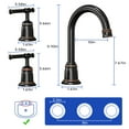 thumbnail image 2 of 8 inch Bathroom Faucet, Bathroom 3 Holes Widespread Faucet with Pop Up Drain and Hose, 2 of 7