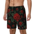 thumbnail image 2 of Balery Roses Mens Swim Trunks Swim Shorts for Men Quick Dry Inseam Beach Shorts with Compression Liner Pocket-Small, 2 of 9