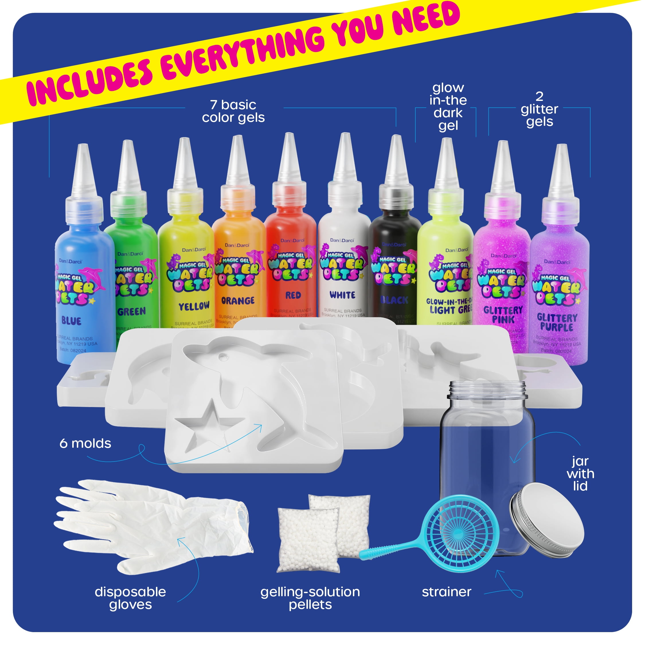 Aqua Fairy Water Gel Kit for Kids - Magic Water Elf Toy Kit - Water Pets - DIY Squishy Maker Kit - Craft Kits for Kids - Make Your Own Squishies Toys Crafts - Christmas Gifts for Kids, Boys, Girls