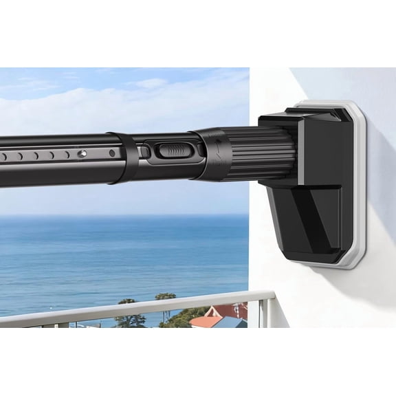 SAFH One-Click Tension Curtain Rod 40-166 inch, Adjustable Spring Shower Rod, No Drilling for Window, Bathroom or Patio
