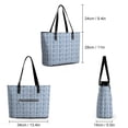 thumbnail image 3 of Blue And White Chinoiserie Bird Flower Woman Leather Handbags Large Tote Bag Fashion Portable Handbags With Zipper, 3 of 7