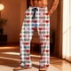 thumbnail image 2 of Ceisia Mens Pajamas Pants Valentine's Day Couple Unisex Hearts Print Plaid Lounge With Pockets Sleep Bottoms Multicolor L Gift, 2 of 9