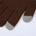 thumbnail image 5 of YAYUBA White Gloves,Women Winter Thermal Riding Gloves Knitted Wool Mittens for Cold Weather And Warmth Comfort,Coffee, 5 of 5