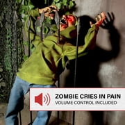 Haunted Hill Farm 4.4 ft Voice-Sensor Impaled Zombie Halloween Animatronic, HHIMPZOMB-1FLSA