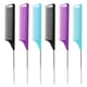 thumbnail image 1 of Rat Tail Combs Parting Comb: 6Pcs Rat Tail Combs, Metal Tail Comb,Steel Pin Rat Tail Women Men Hair Combs, Combs for Hair Salon Stylist, Stylist Braiding Hair Tools (Purple | Black | Blue), 1 of 5