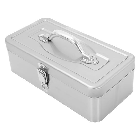 OFFIGAM Large Stainless Steel Tool Chest Toolbox for Home Repair, Garage Storage, Metal Organizer Box