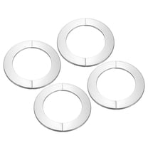Uxcell Wall Split Flange 4" (103mm), Stainless Steel Round Self-Adhesive Escutcheon Plate, Silver 4 Pcs