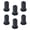 Black, variant on 6Pcs Through-Wall Cable Grommet Protectors Rubber Bushing Sleeves for Ethernet Router Wire Organizers Easy Setup