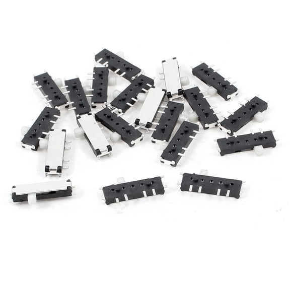 20 piezas 3 posiciones 8 pines DPDT interruptor deslizante SMT horizontal 10mmx3mm