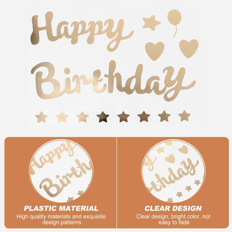 5pcs Creative Birthday Balloon Stickers Birthday Party Decals Decor  Stickers 