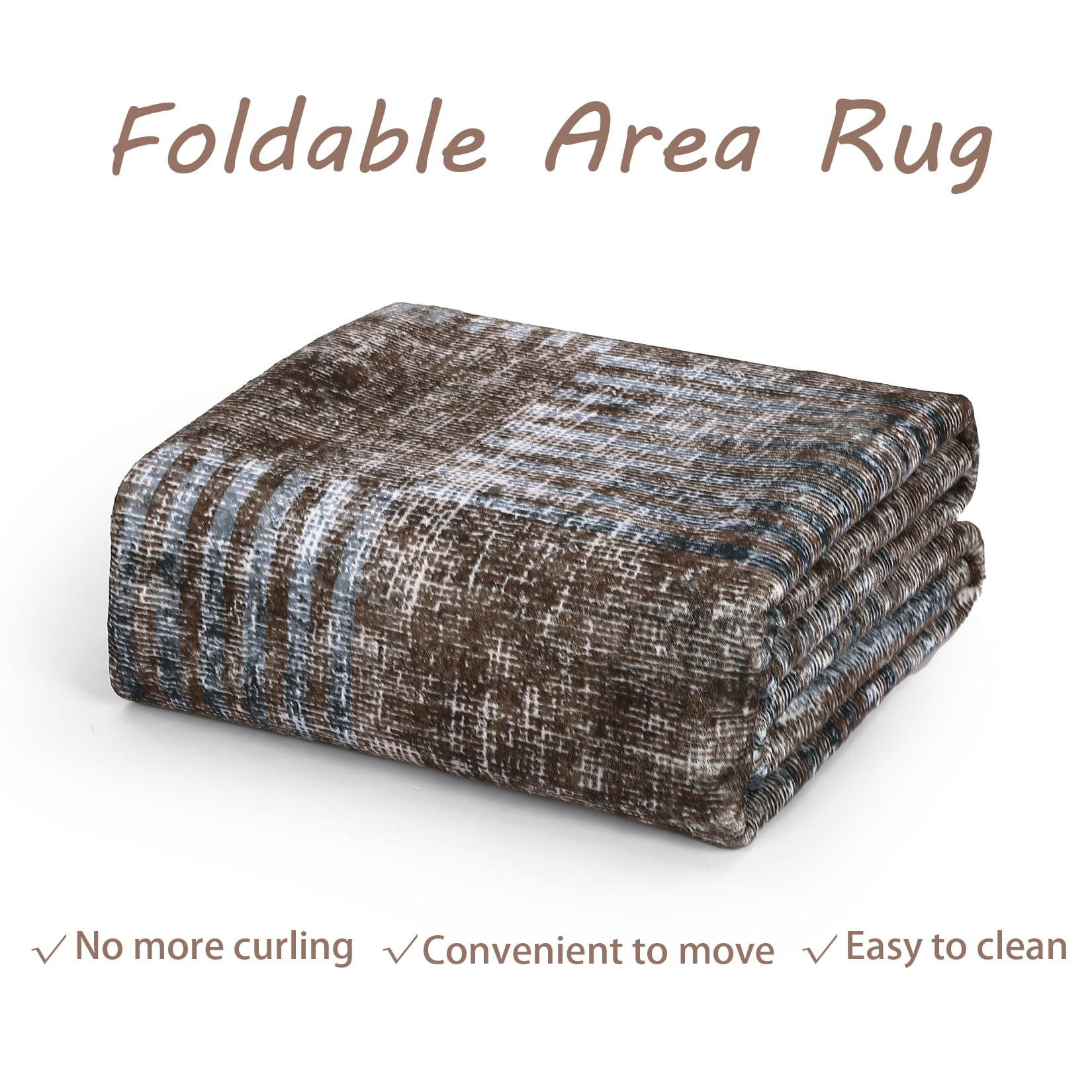 Tzou Modern Washable Area Rugs 8'x10' for Living Room, Soft Plaid Carpets Non-Slip, for Dining Room Bedroom