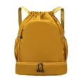 thumbnail image 1 of Mochila deportiva con cordón y compartimento para zapatos, bolsa de deporte de viaje, mochila, bolsa impermeable para año Nuevo, atletismo, fútbol, ​​ Caqui, 1 of 10