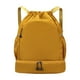 thumbnail image 1 of Mochila deportiva con cordón para gimnasio, para exteriores, con compartimento para zapatos, ideal para cumpleaños, natación, fútbol, ​​año Nuevo y Caqui, 1 of 8