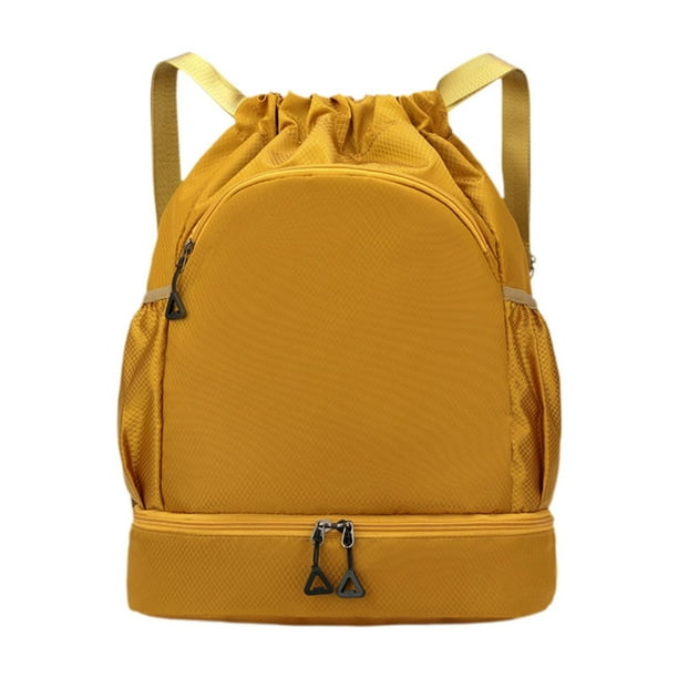 Mochila deportiva con cordón, ideal como regalo para el gimnasio, fiestas, mujeres, hombres, baloncesto o Navidad. Caqui