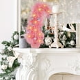thumbnail image 5 of 15.7" Pre-lit Mini Christmas Trees, Small Pink Tabletop Christmas Tree with Christmas Balls Decoration, Bendable Artificial Mini Trees with Led Lights for Table Top Desk Xmas Decoration, 5 of 8