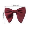 thumbnail image 2 of Men Big Bow Ties, Classic Solid Bowtie Adjustable Formal Neck Bowtie Tux Bowtie For Men Wedding Party Accessories, 2 of 7