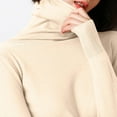thumbnail image 4 of Sweaters For Women Cotton Knitted Plain Turtleneck Long Sleeve Slim Fit Pullover Sweater Soft Warm Elegant Winter Top L Womens Sweaters, 4 of 4