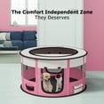 thumbnail image 5 of LAKWAR Large Pet Playpen for Dogs & Cats, 36"/90CM Diameter 23"/60cm Height Pet Playpens Foldable Portable Indoor Outdoor House Exercise Pen with Carrying Case for Cat Puppy Rabbit,Pink, 5 of 6