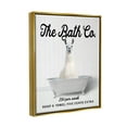thumbnail image 4 of Stupell Industries Vintage Bath Ad Llama Animals & Insects Painting Gold Floater Framed Art Print Wall Art, 17 x 21, 4 of 10