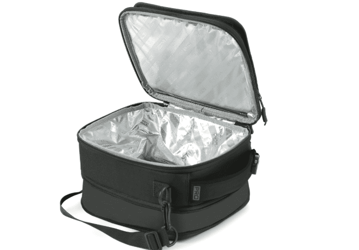 Titan PRO Expandable Lunch Box with Ice Walls & Bento Box Leak Proof 8.45QT Insulated Cooler Bag Keeps Food Cold 6 Hours Arctic Zone - BLACK