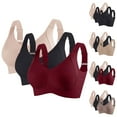 thumbnail image 2 of Fengactive 3PC Women's Wireless Bras Push Up Bra Seamless Ribbed Cozy Full Coverage Adjustable Straps Everyday Bra, 2 of 9