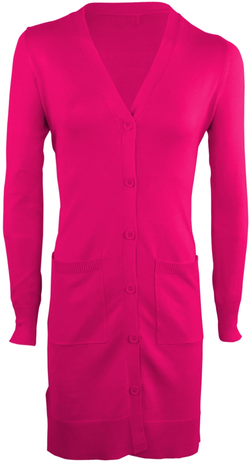 hot pink cardigan