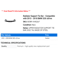thumbnail image 2 of Radiator Support Tie Bar - Compatible with 2013 - 2018 BMW 320i xDrive 2014 2015 2016 2017, 2 of 2