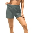 thumbnail image 5 of Sociala Women's Cargo Bermuda Long Shorts Elastic Waistband Swim Shorts With Back Pocket, 5 of 7