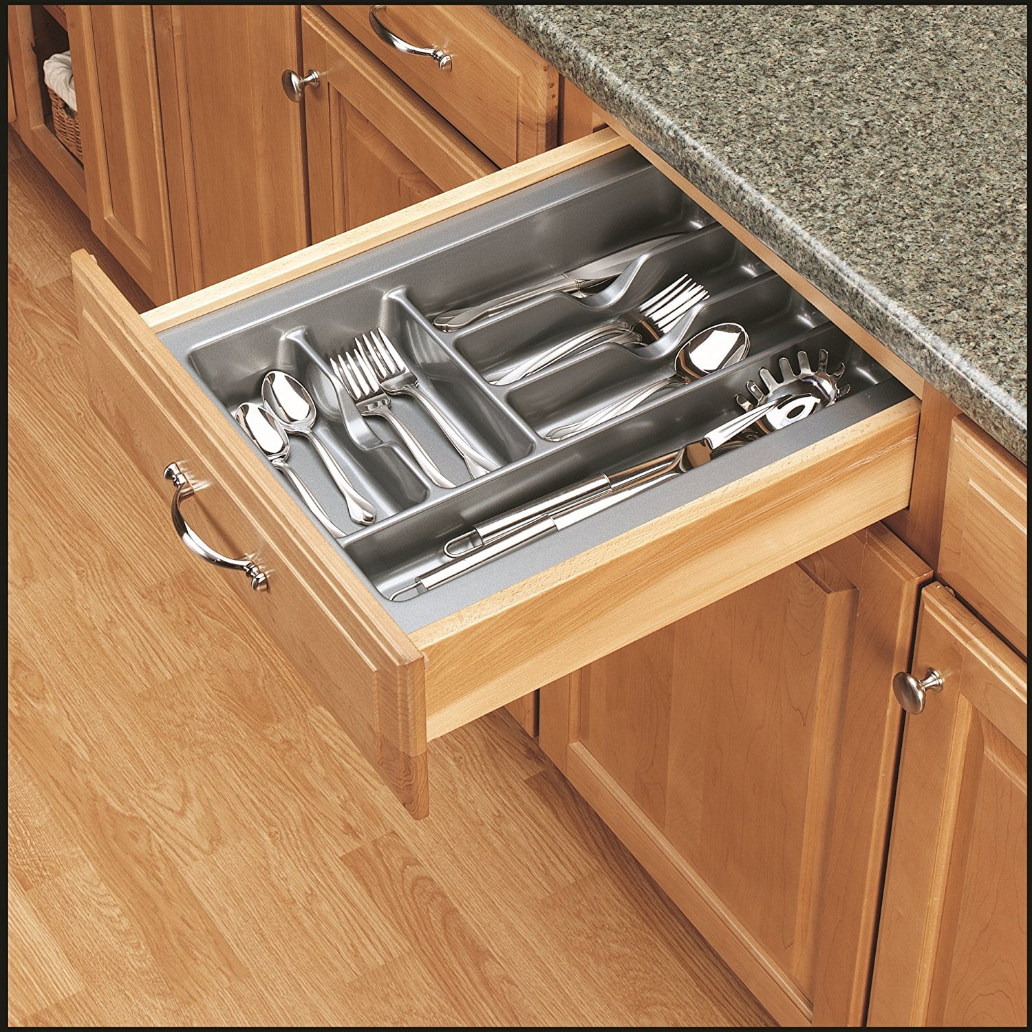 Rev A Shelf Gct 2s 52 Medium Glossy Silver Cutlery Tray Drawer
