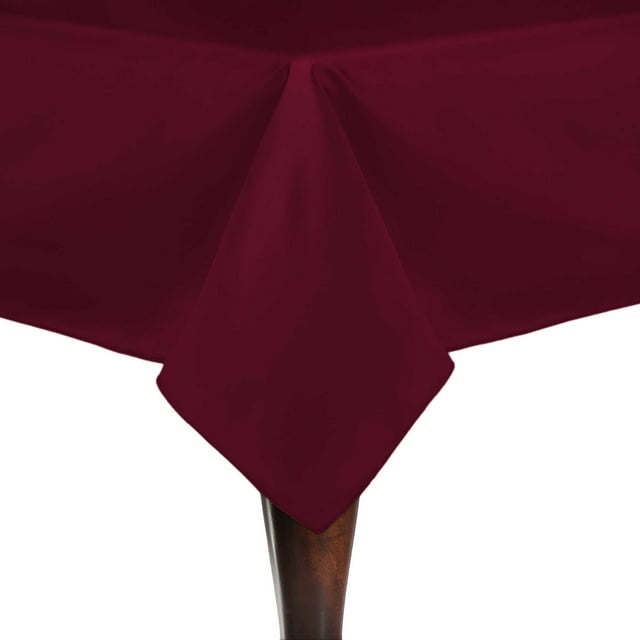 Ultimate Textile Satin 60 x 60-Inch Square Tablecloth Burgundy Red - Walmart.com