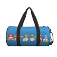 thumbnail image 3 of Rocae Happy Pride Gnome Print Round Travel Duffel Bag and Fitness Bag, Women's Waterproof Weekend Tote, Men's Travel and Fitness Essentials, 3 of 8