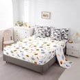 thumbnail image 4 of Manfei Floral Skull Bedding Sets Twin Size,Grey Pink Comforter Sets with Sheets,Happy Halloween Bed in a Bag Twin size,Breathable Gothic Room Decorative,Reversible,7-Piece, 4 of 6