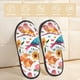 thumbnail image 2 of Balery Flowers Birds And Butterflies Pantuflas de Casa de Felpa Silenciosas con Diseño Estampado, Zapatillas Cómodas Antideslizantes de Algodón para Interior-Medium, 2 of 8
