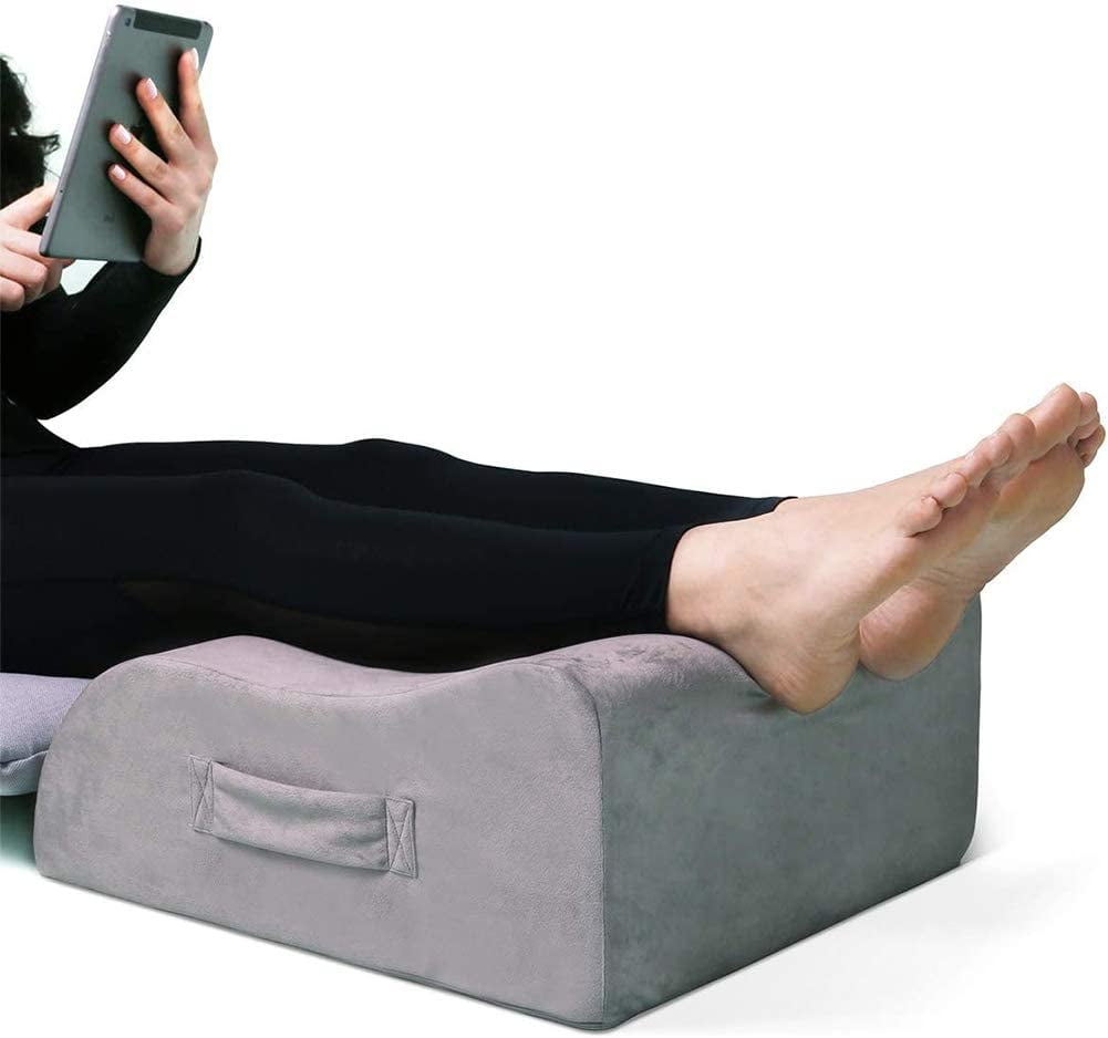 Memory Foam Knee Elevation Wedge Bed Pillow Leg Back Lumbar Support Water Wash 