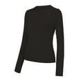 thumbnail image 5 of Endives Women's Long Sleeve T-shirt Round Neck Thin Breathable Beachwear Spring Summer, 5 of 8
