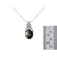 thumbnail image 3 of RYLOS Necklace Sterling Silver Classic Designer Necklace Gemstone &  Diamonds Pendant 18" Chain 9X7MM Black Star Sapphire Birthstone Womens Jewelry Silver Necklace For Women, 3 of 7