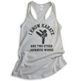 thumbnail image 1 of I Know Karate And Two Other Japanese Words Tank Top, Ladies Racerback Tank Top, Karate Jiu Jitsu MMA Tank, Silver Gray, Large, 1 of 3