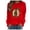 Red, variant on Honeeladyy Discount Thanksgiving Sweatshirt for Women Thankful Art Letter Printed Long-Sleeve Shoulder Loose Blouse Casual Graphic Pullover