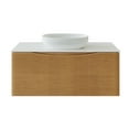 thumbnail image 2 of Eviva Leah 32 Inch Medium Oak Wall Mount Bathroom Vanity, 2 of 8