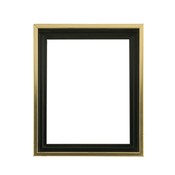 Creative Mark Illusions Floater Frame For 3/4" Deep Canvases - 11x14" Gold/Black - No Glass or Backing - Wood Composite Floating Illusion Frame for Canvas Paintings- With Hanging Hardware