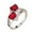Red, variant on Xinyolin Double Heart Shape Cubic Zirconia Ring, Women's Fashion Jewelry Gift