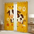 thumbnail image 2 of Homewish Cute Animal Cow Curtains Pack of 2 (42x84 Each) for Kids Teens,Kawaii Floral Daisy Curtains Blackout,Cartoon Flowers Bedroom Curtains,Luxury Bedroom Decor, 2 of 6