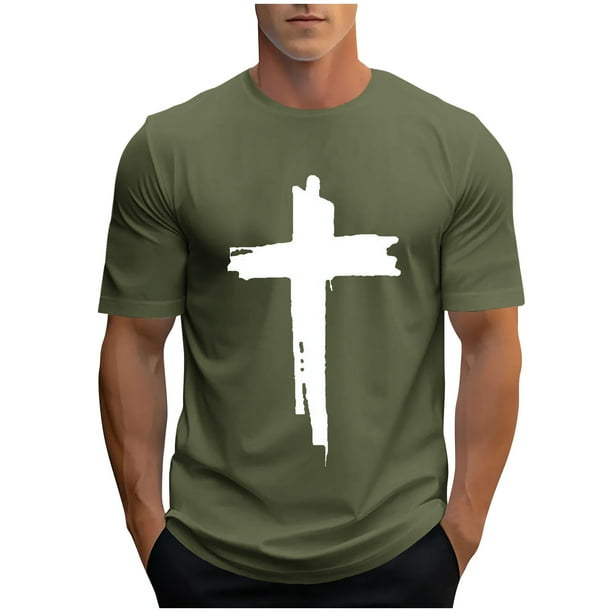 Camisetas de Manga Larga para Hombres Nueva Moda Casual Impresión Deportiva Camiseta, Top de Cuello Redondo de Poliéster de Algodón para el Uso Diario